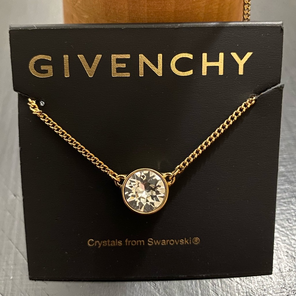 Givenchy Swarovski Pendant Necklace, 16" + 2"